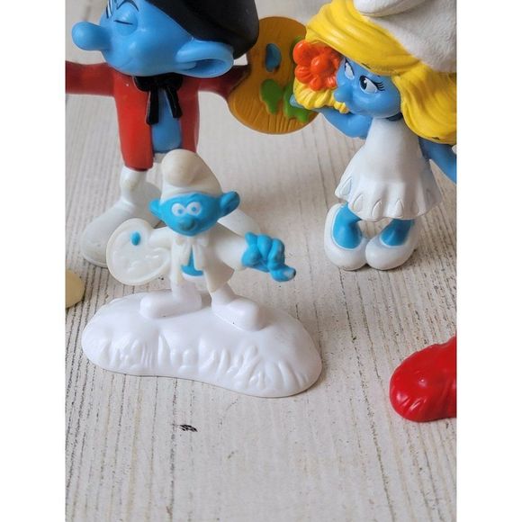 Smurfette Papa Smurf painter accessory playset toy Village - Picture 7 of 10